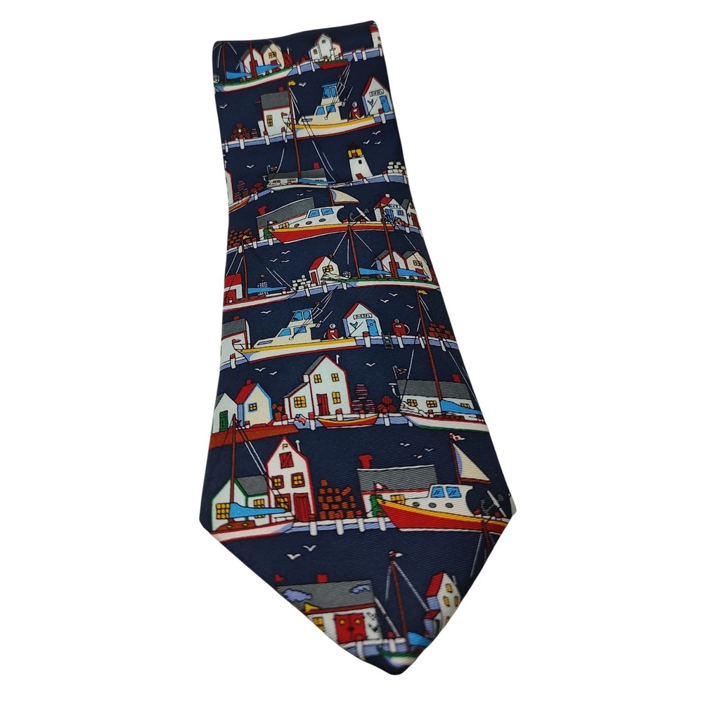 Alynn Neckwear Dockside Neck Tie by Eric Holch Mens‎ Silk Nautical Made In USA